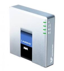 Dual-port Linksys PAP2T VoIP adapter with Fax support